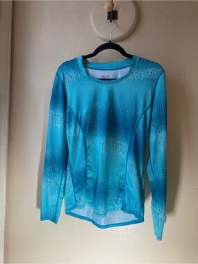 Mountain Hardwear Athletic Breathable Long Sleeve Blue Top Size Large Women’s